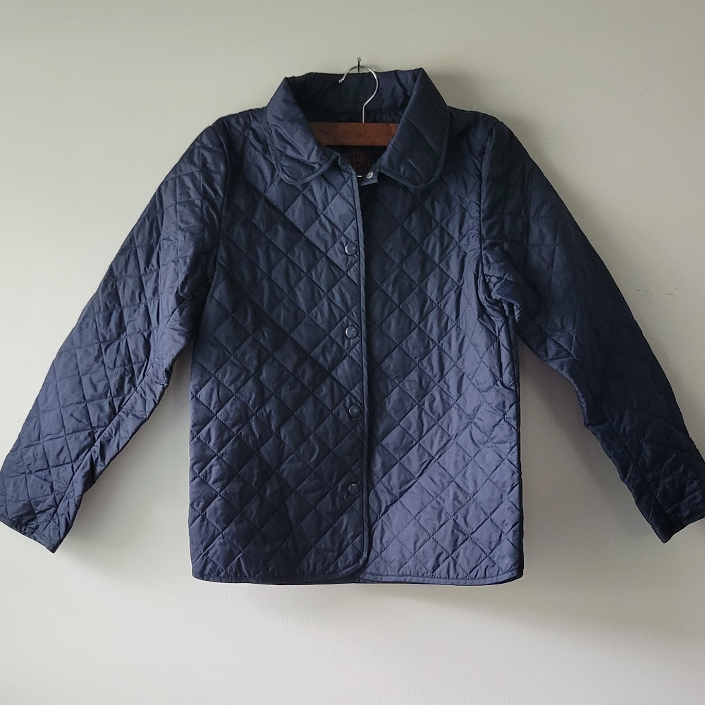 Girl Uniform navy blue wind braker jacket size 10/12